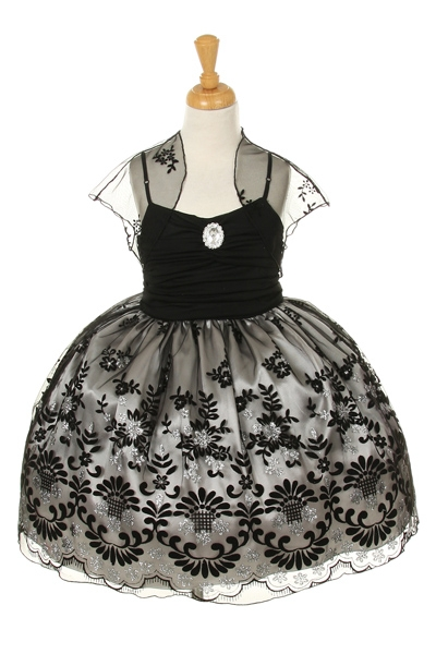 flocked glitter mesh dress